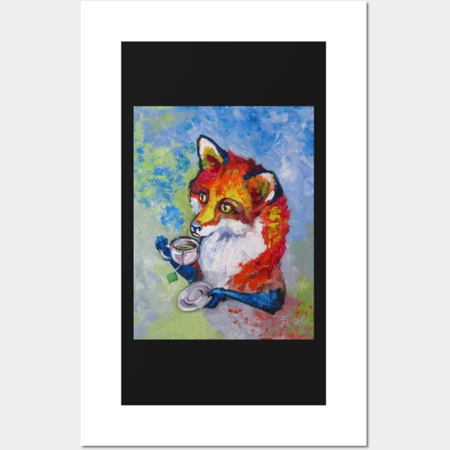 Tea Fox Wall Art by ellemrcs